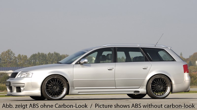 Zijskirts passend voor Audi A6 4B ABS Carbon-look Rieger