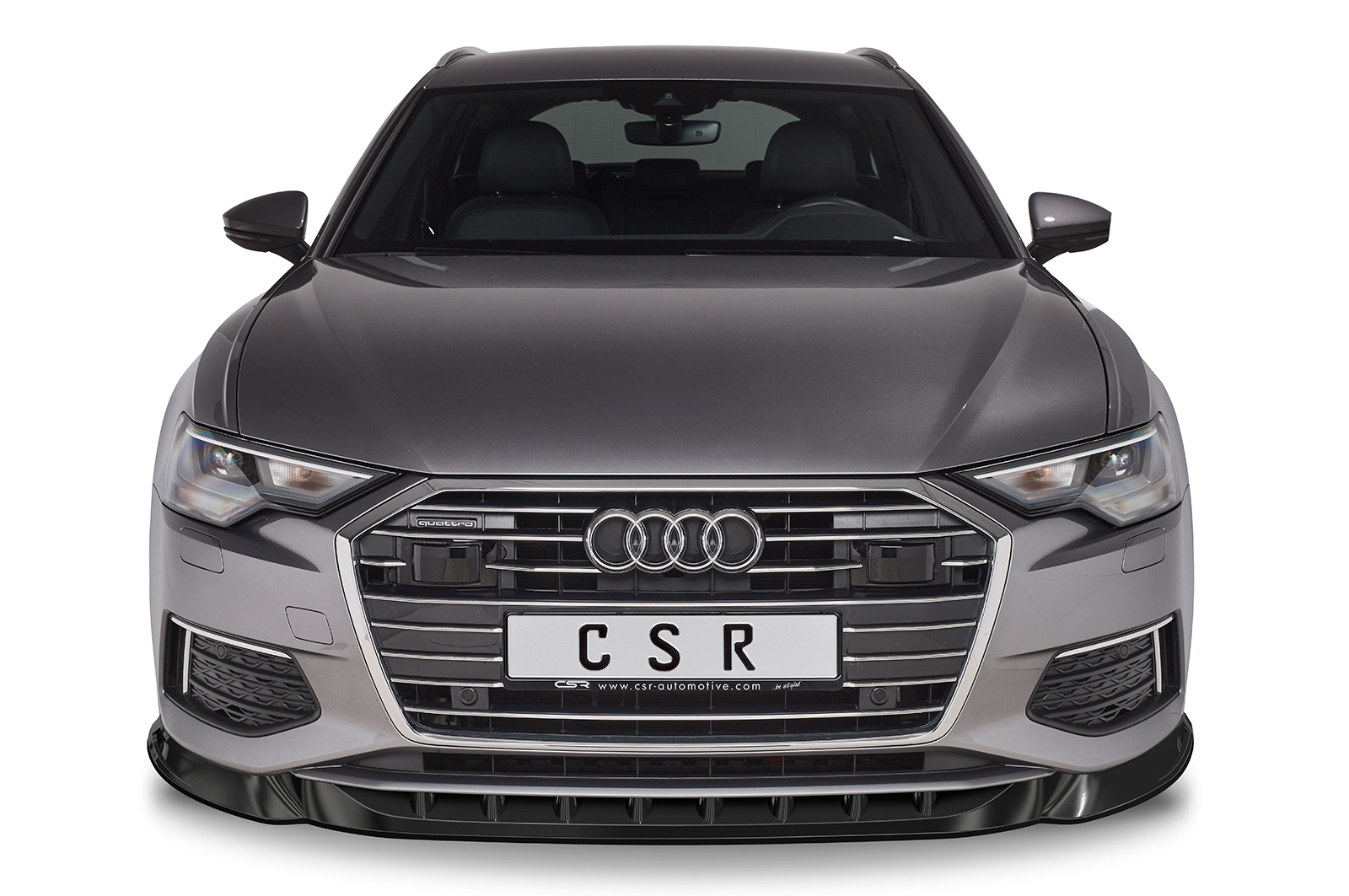 Voorspoiler passend voor Audi A6 C8 CSR Glans Zwart