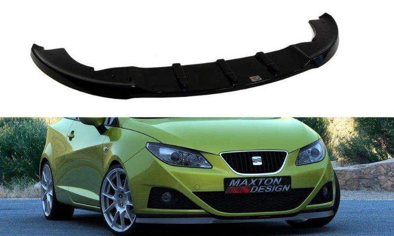 Voorspoiler passend voor Seat Ibiza 6J 2008-2012 ABS Glans Zwart