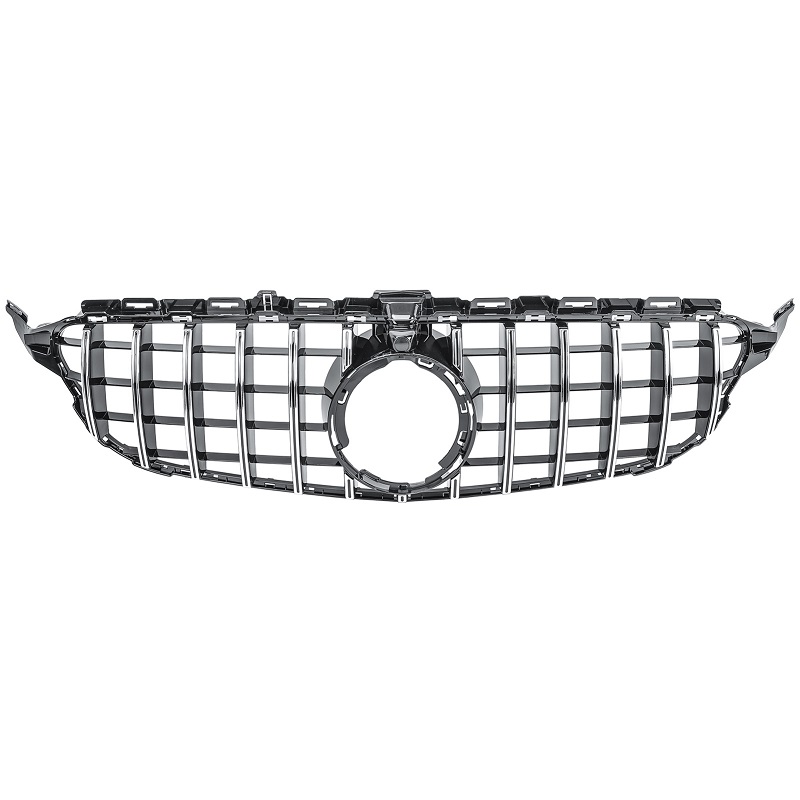 Grill Mercedes W205 Facelift 18-.. Zwart Chroom GT Look Camera