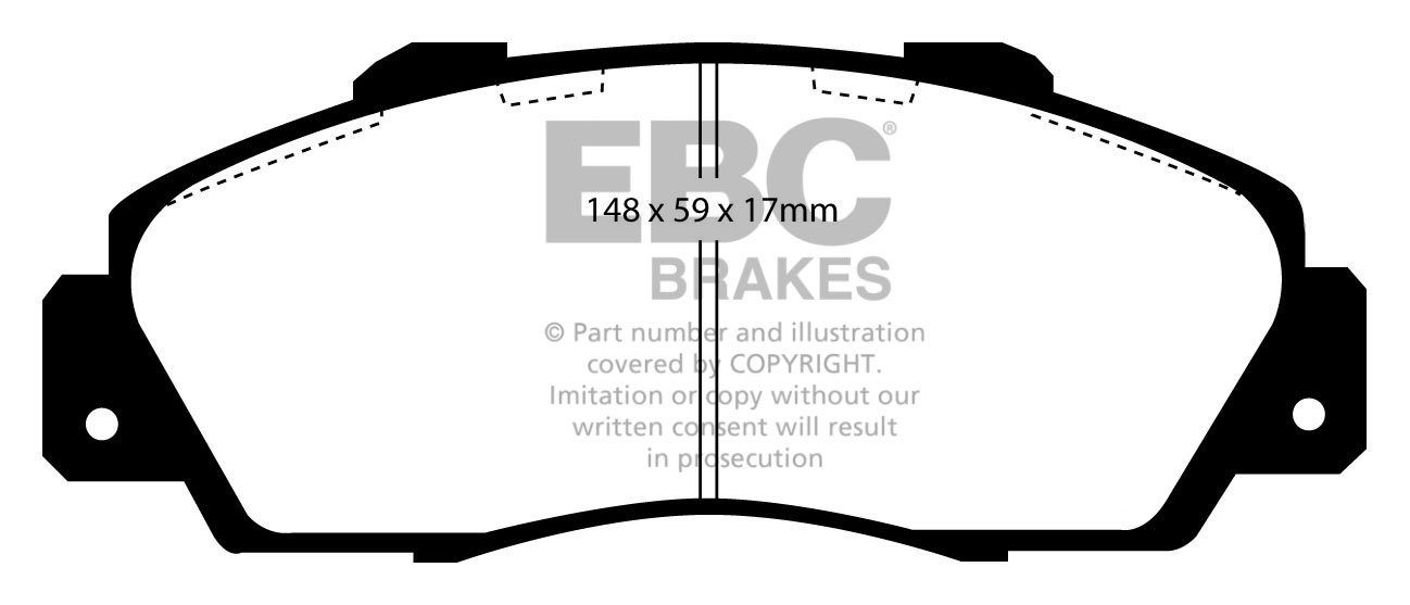 EBC Brakes HONDA Legend 3.5 (KA9) 96-99 Remblokken voorzijde gre