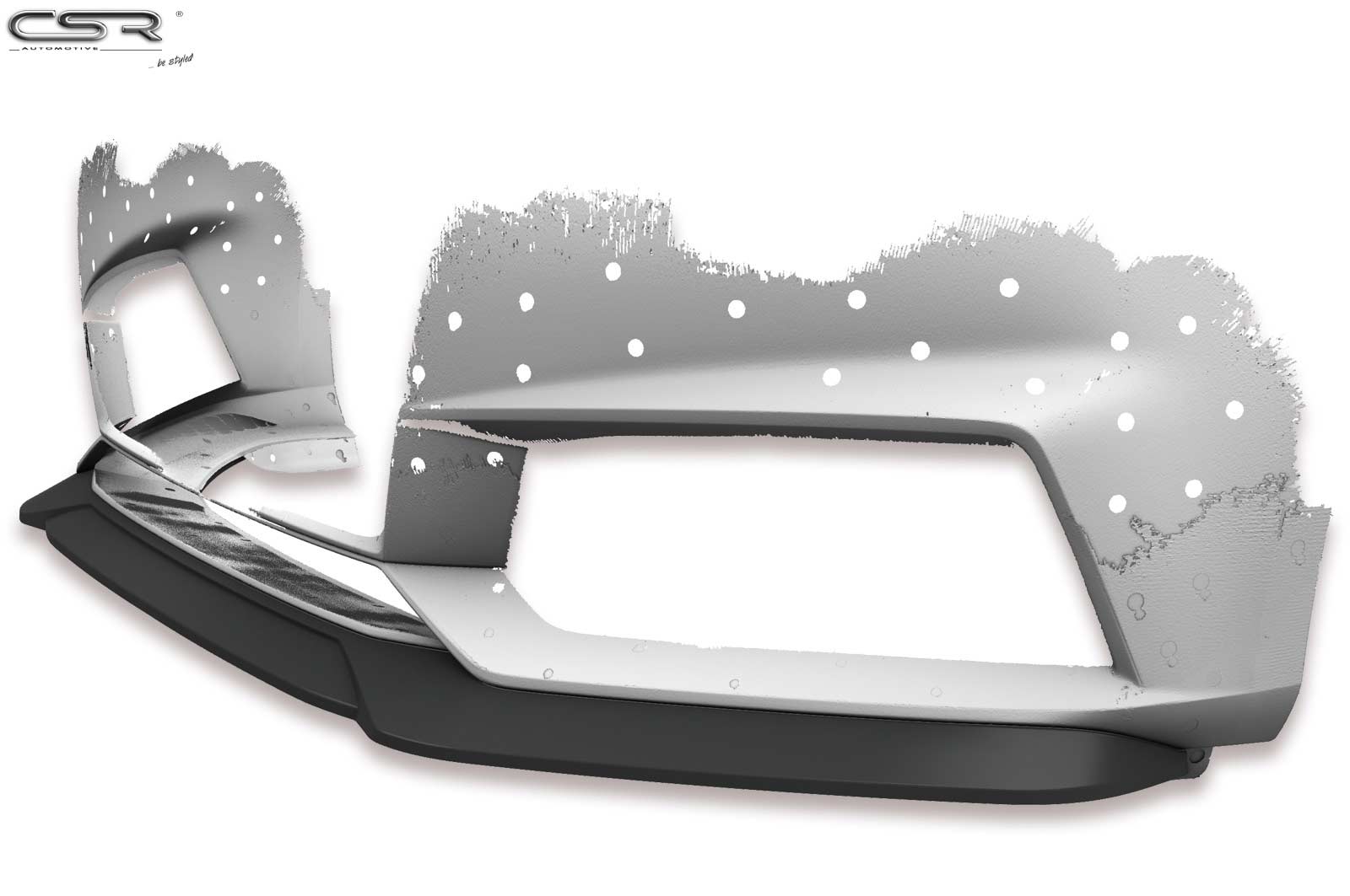 Voorspoiler passend voor Audi A4 B9 8W S-Line / S4 B9 8W Glans Zwart