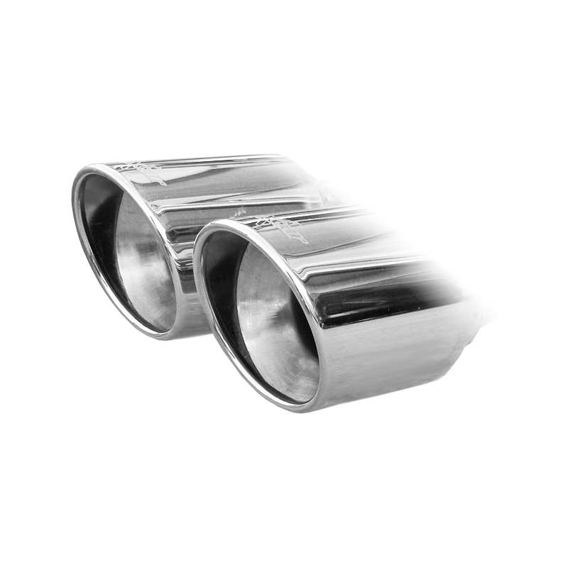 100% RVS Sportuitlaat  Audi A3 8P 2.0 FSi (150pk) 2003- 2x80mm X-Race
