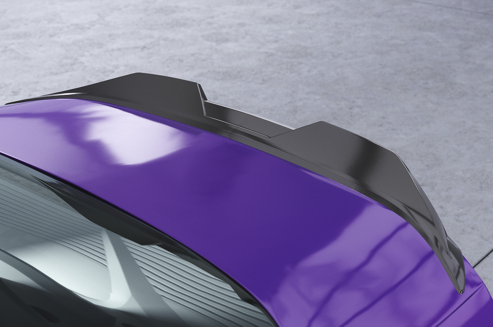 Spoiler passend voor BMW 2 Serie G42 / M2 G87 CSR Glans Zwart