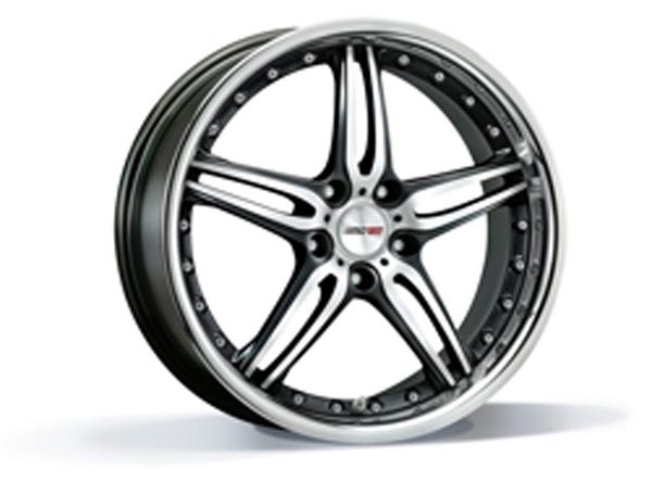 Motec Pantera Black Matt Polish Inox 8,5x19 5x112 ET35 Velgen