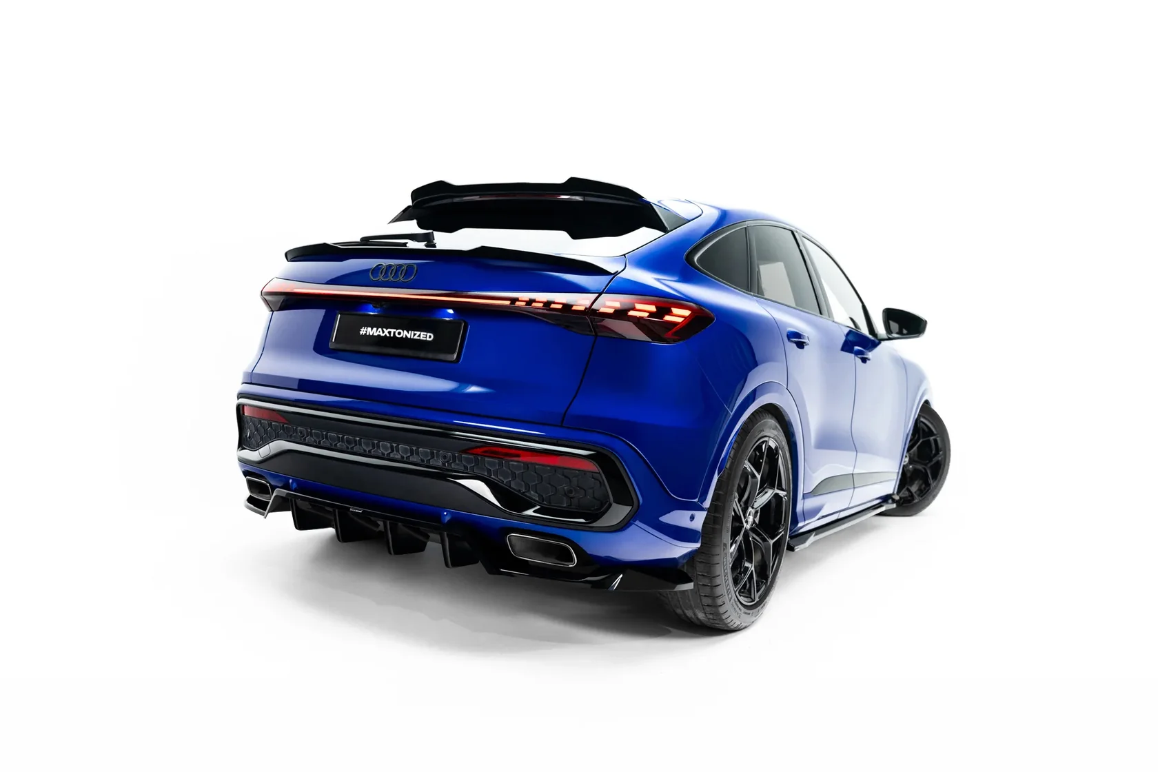 Laag Spoiler Audi Q5 S-Line Sportback / SUV Mk3 2024 - Maxton Glans Zwart