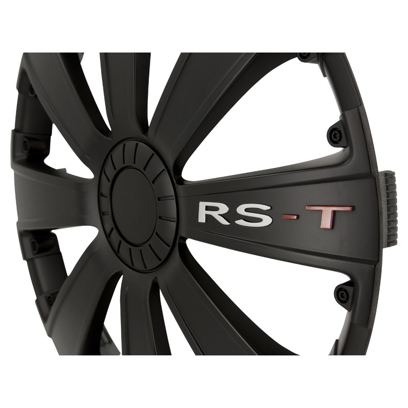 4-Delige Wieldoppenset RS-T 14-inch zwart