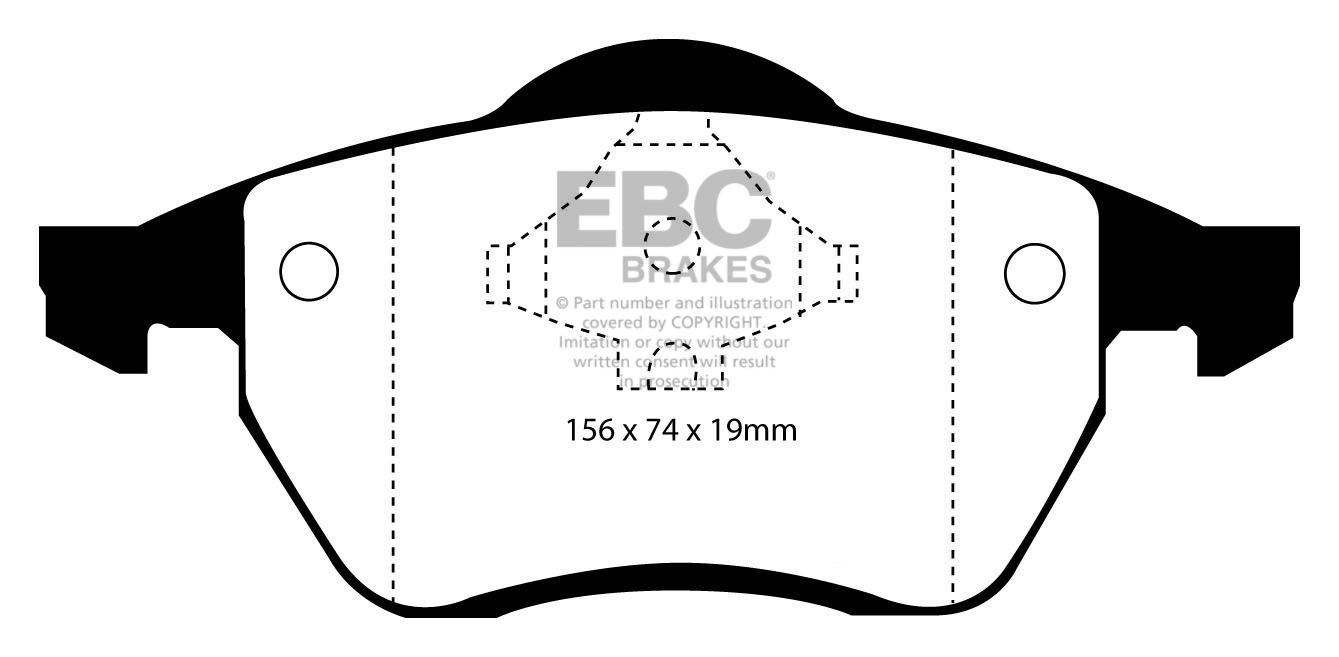 EBC Brakes VW Sharan 2.8 4x4 95-97 Remblokken voorzijde greenstu