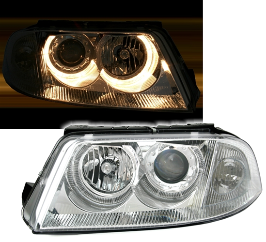 Koplampen passend voor VW Passat 3BG Angel Eyes chroom