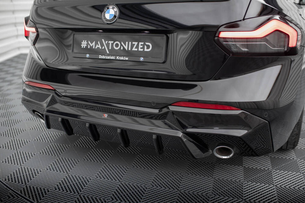 Diffuser passend voor BMW 2 Serie Coupe G42 Maxton Glans Zwart