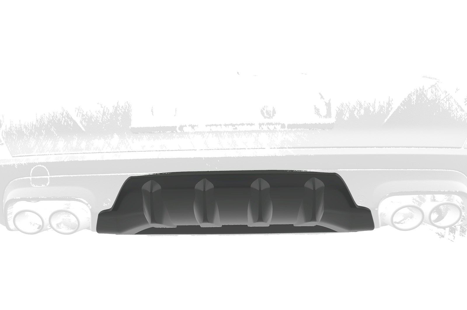 Diffuser passend voor Cupra Formentor CSR Glans Zwart