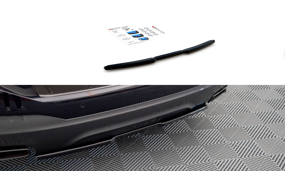 Diffuser passend voor BMW 6 GT M Pakket G32 Facelift 2017 - Maxton Glans Zwart