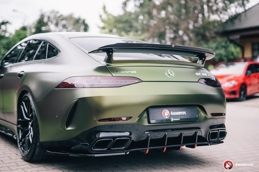 Diffuser passend voor Mercedes AMG GT 63s Maxton Design glans zwart
