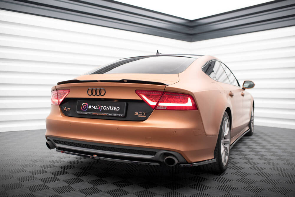 Spoiler passend voor Audi A7 C7 Maxton Glans Zwart