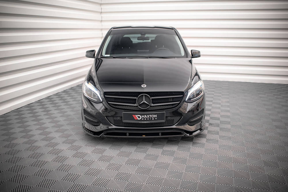Voorspoiler passend voor Mercedes B Klasse W246 FL Maxton Glans Zwart