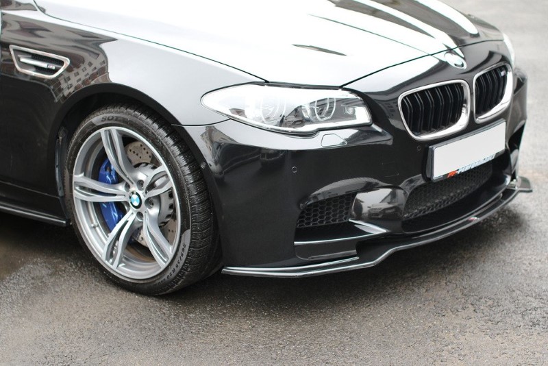 Voorspoiler passend voor BMW M5 F10/ F11 Glanzend Zwart
