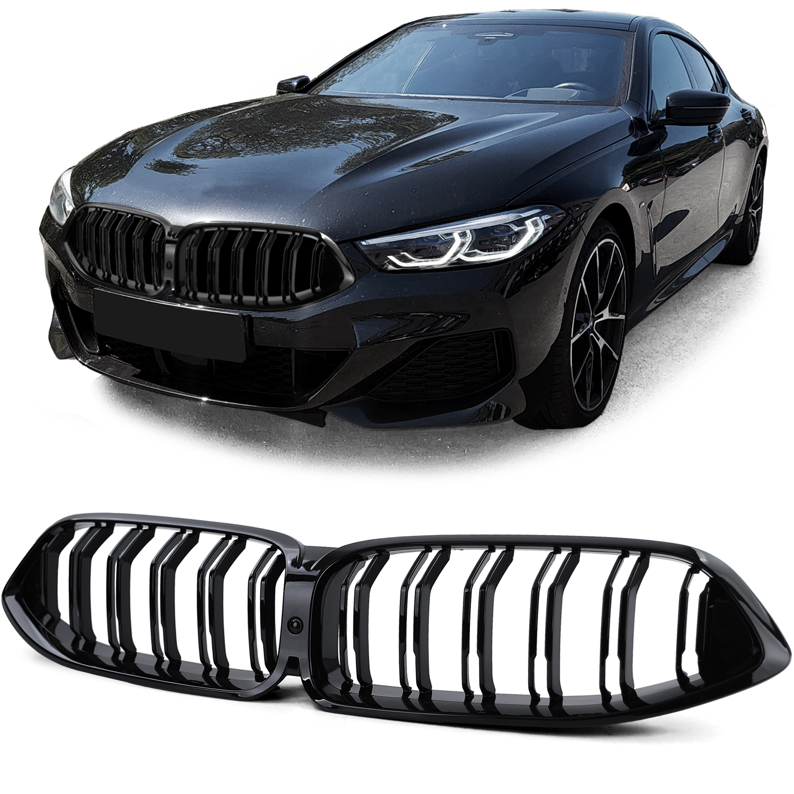 Grill passend voor BMW 8 Serie Glans Zwart