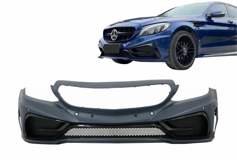 Voorbumper passend voor Mercedes W205 S205 C63 Zwart
