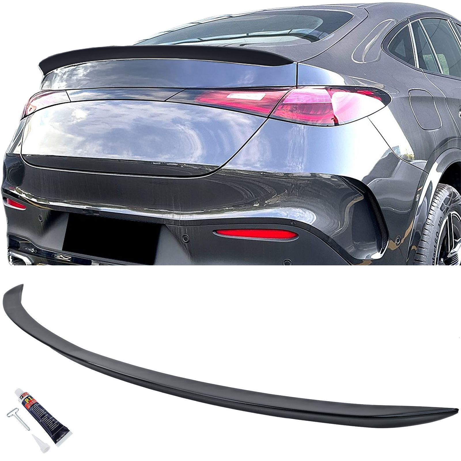 Spoiler passend voor Mercedes-Benz GLC Coupe C254 Glans Zwart