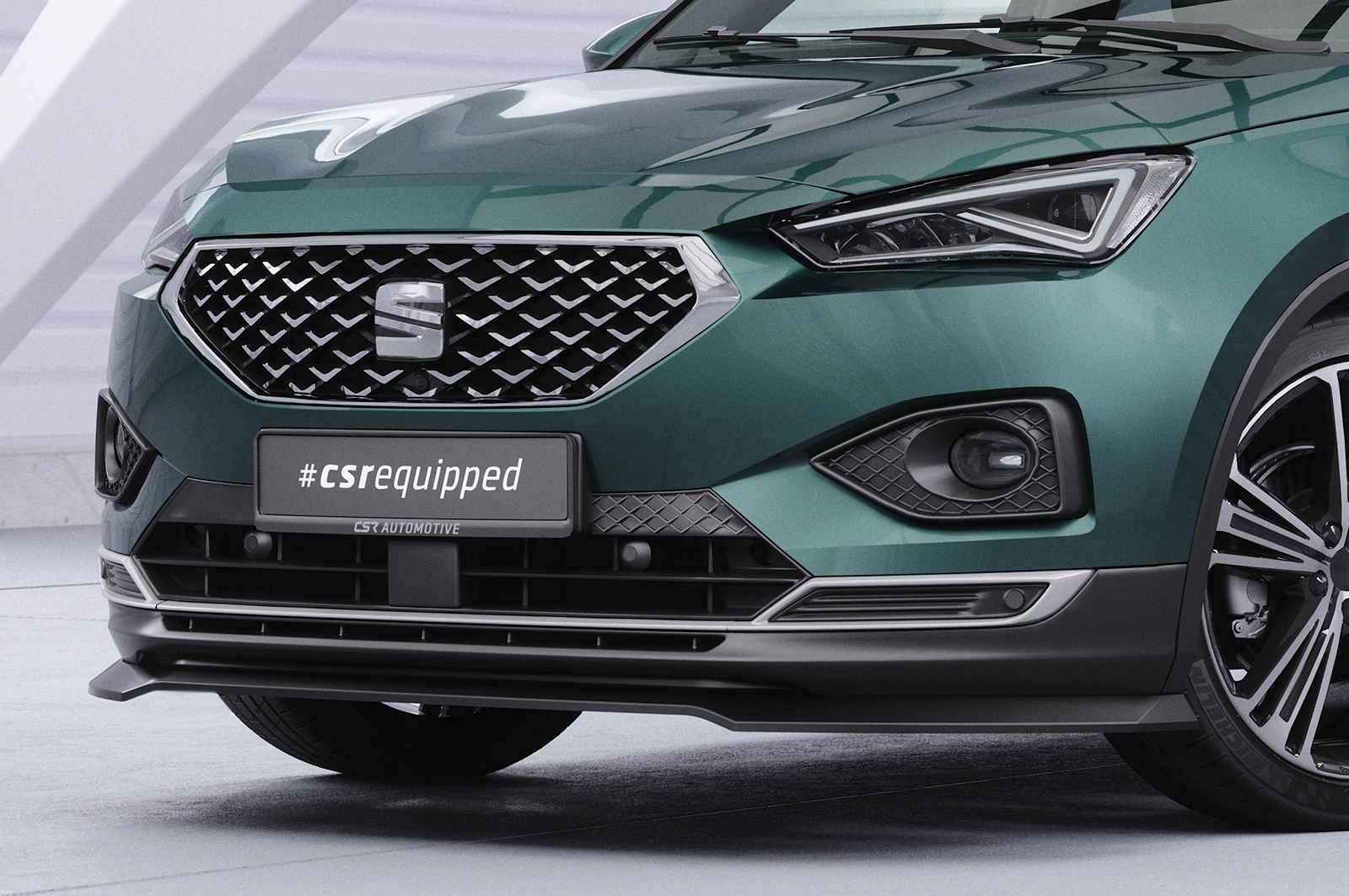 Voorspoiler passend voor Seat Tarraco glans zwart