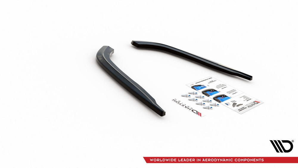 Zij-Diffuser passend voor BMW 5-Serie G30 Maxton Glans Zwart
