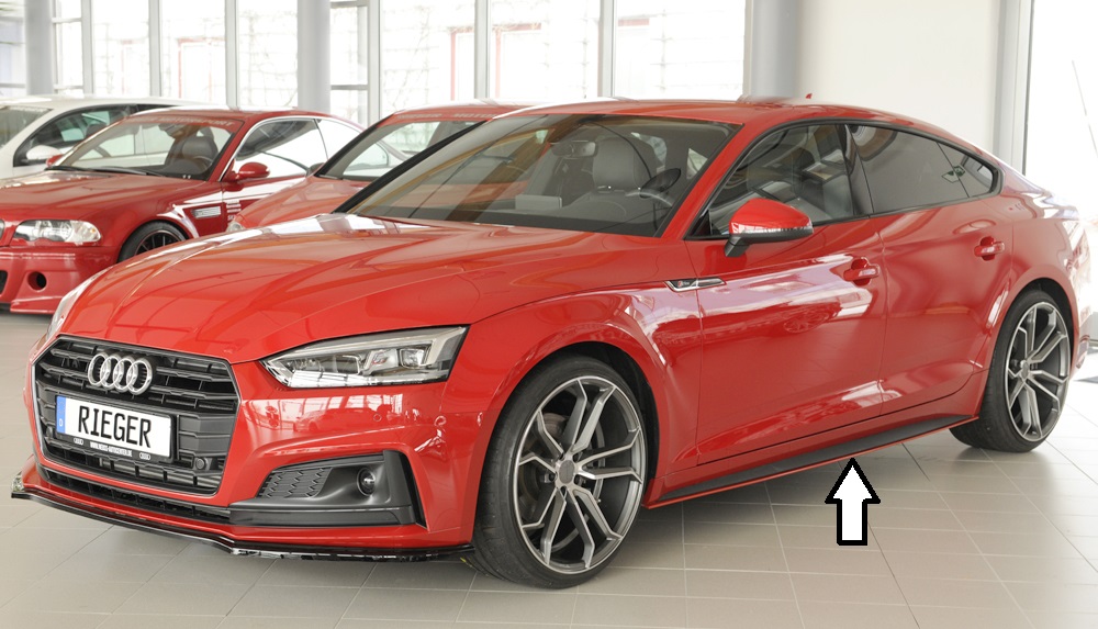 Zijskirts passend voor Audi A5 B9 F5 S-Line Rieger Sportback