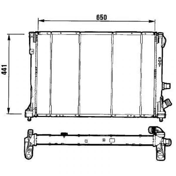 Radiator LAGUNA 94-98 650x441 2.2-12V TDRT GR.TOUR