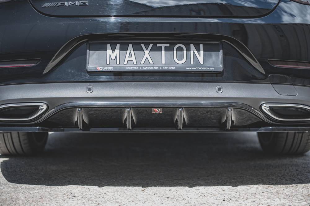 Diffuser passend voor Mercedes AMG CLS AMG Pakket C257 Maxton Glans Zwart