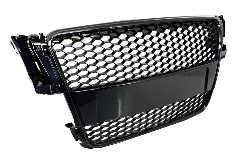 Grill passend voor Audi A5 8T (2007-2011) RS Design Piano Black Embleemloos