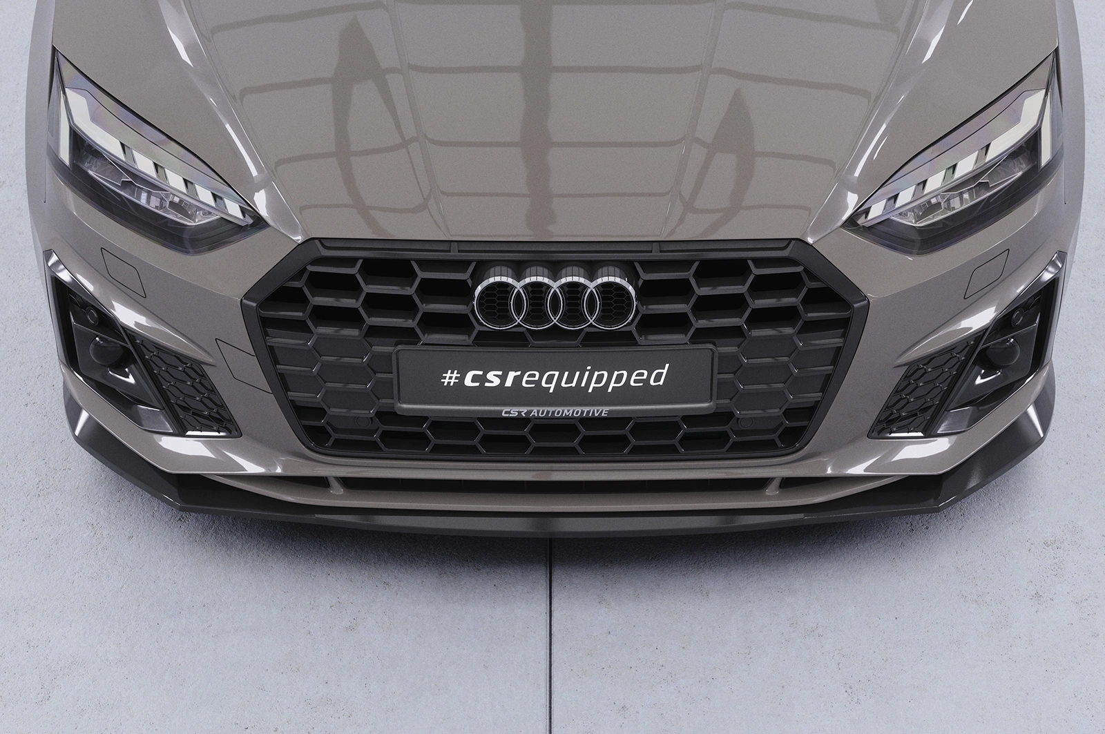 Voorspoiler passend voor Audi A5 F5 Sportback glans zwart