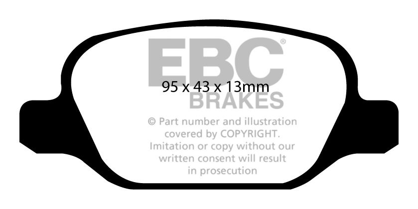 EBC Brakes LANCIA Musa 1.6 TD 2008-.. Remblokken achterzijde gre