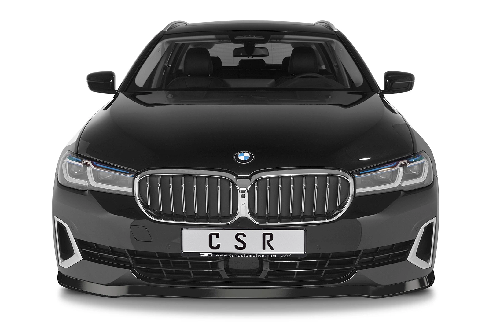 Voorspoiler passend voor BMW 5er (G30/G31) LCI Glans Zwart – CSR Automotive