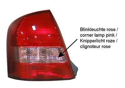 achterlicht, 4 drs Sedan, rechts, 03/2001-Mazda 323, 1998-2001,