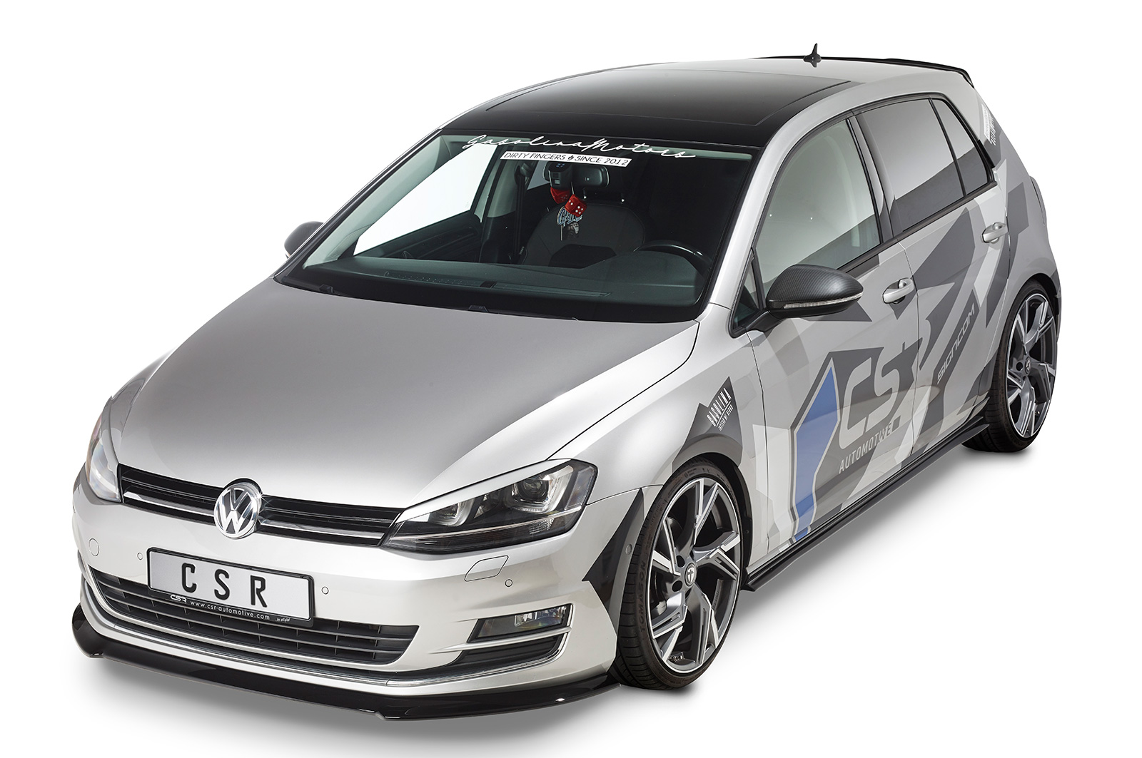 Zijskirts passend voor Volkswagen Golf 7 CSR Glans Zwart