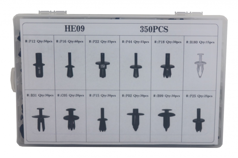 Auto Clips Plastic fasteners Kit 350 pcs