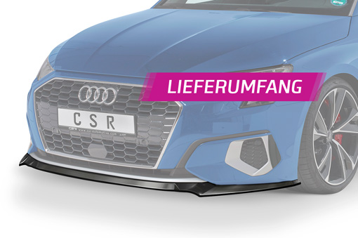 Voorspoiler passend voor Audi A3 (8Y) CSR glans Zwart
