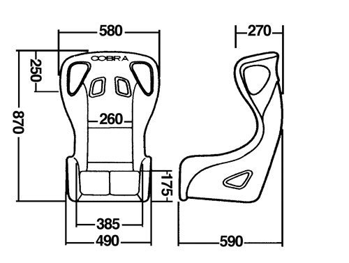 Cobra Evolution Pro Kevlar GT Width - Black Spacer Fabric all ov