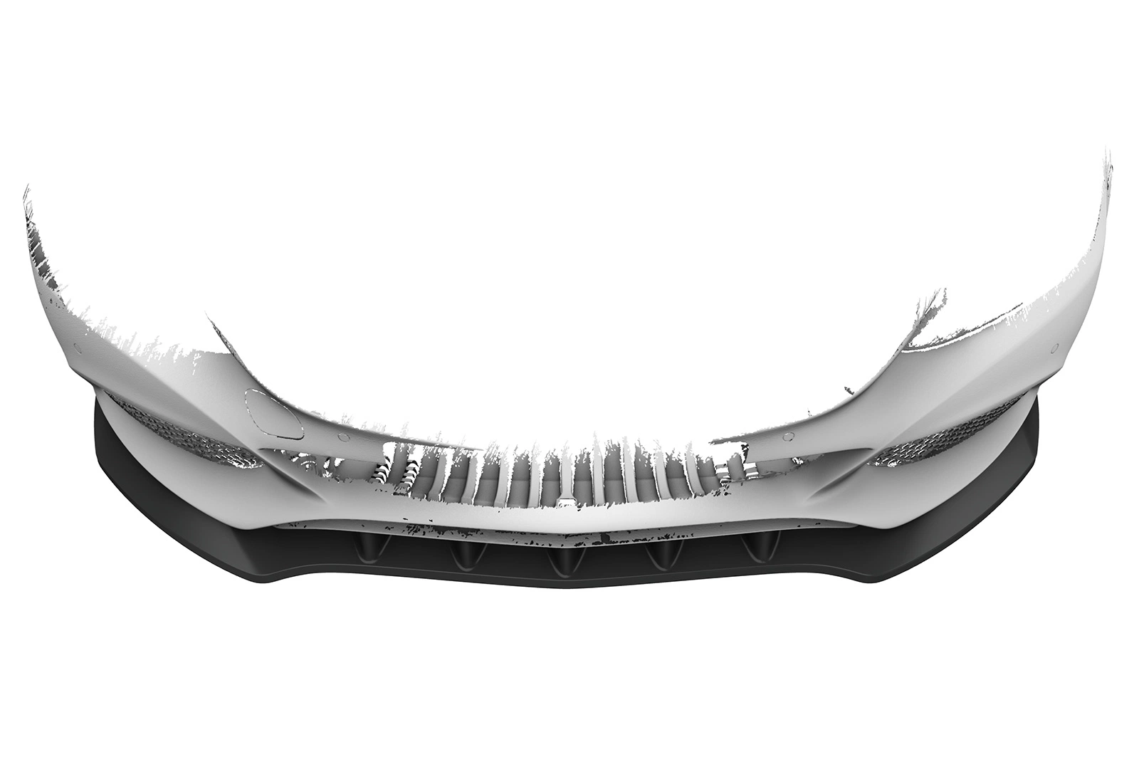 Voorspoiler passend voor Mercedes-Benz C-Klasse 205 glans zwart – 02/2014–04/2018 (pré-facelift)