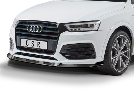 Voorspoiler passend voor Audi Q3 (8U) Glans Zwart