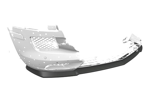 Voorspoiler passend voor Mercedes Benz SLS AMG (197) CSR Glans Zwart