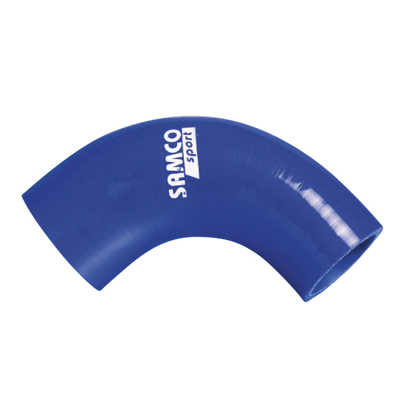 Samco Siliconen slang 90 graden bocht olie en diesel resistent - Lengte 125mm - Ø68mm - Blauw