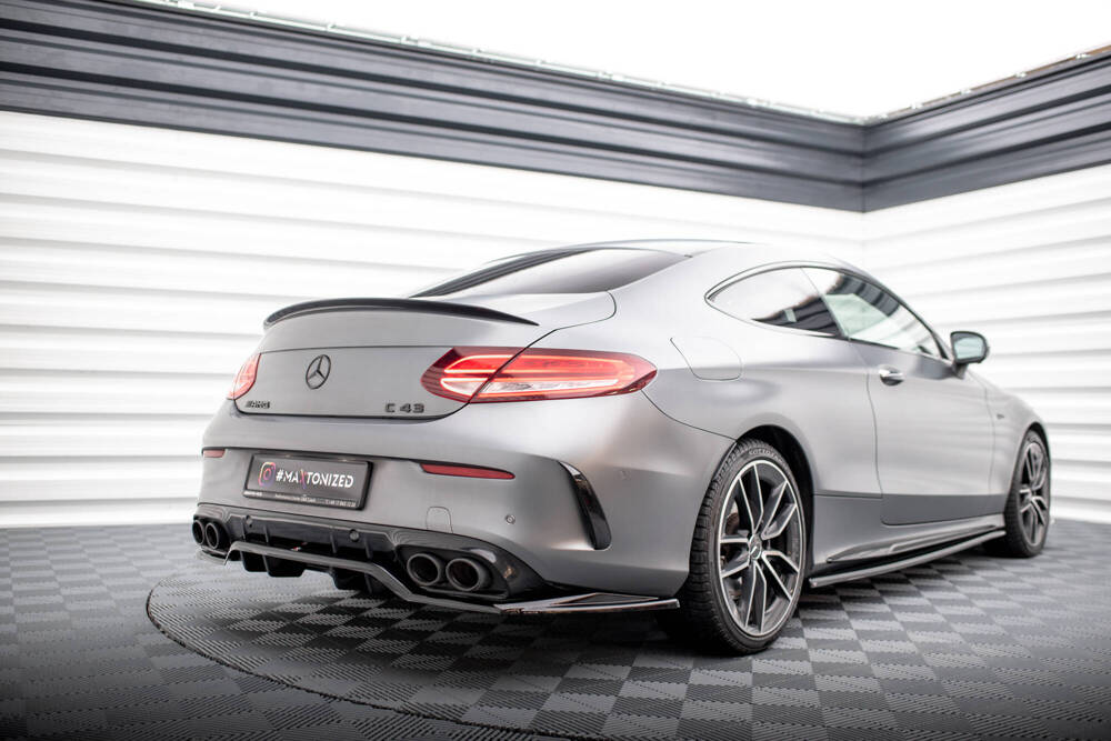 Diffuser passend voor Mercedes C43 W205 Coupe FL Maxton Glans Zwart