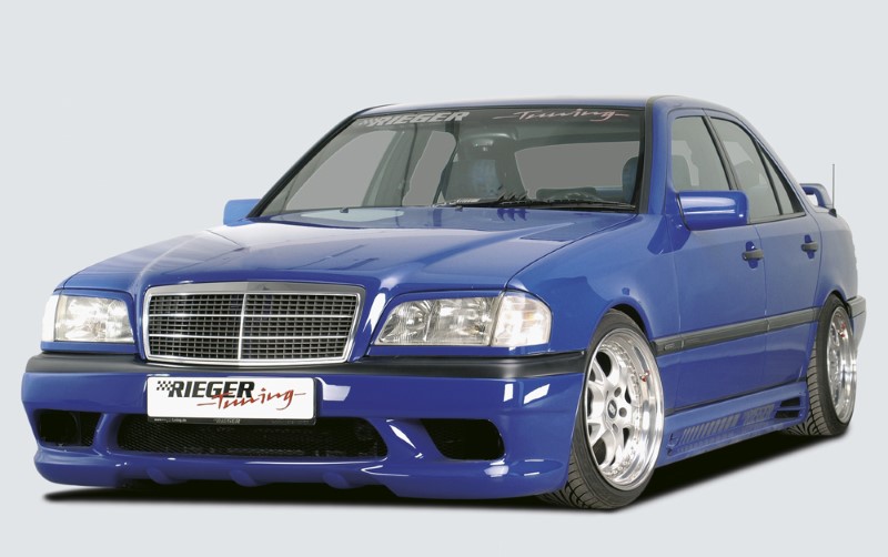 Zijskirts passend voor Mercedes W202 met 2 schacht en 2 uitsnedes Rieger