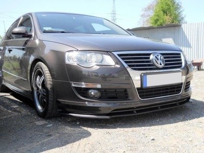 Voorspoiler passend voor VW Passat B6 Votex Glans Zwart