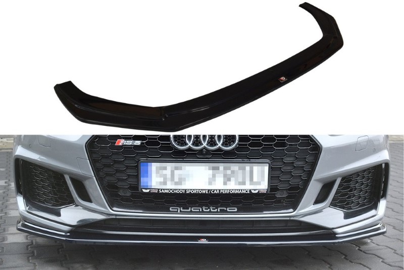 Voorspoiler passend voor Audi RS5 F5 Coupe / Sportback V.2 Glanzend Zwart