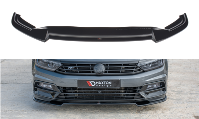 Voorspoiler passend voor VW Passat R-Line B8 Glans Zwart