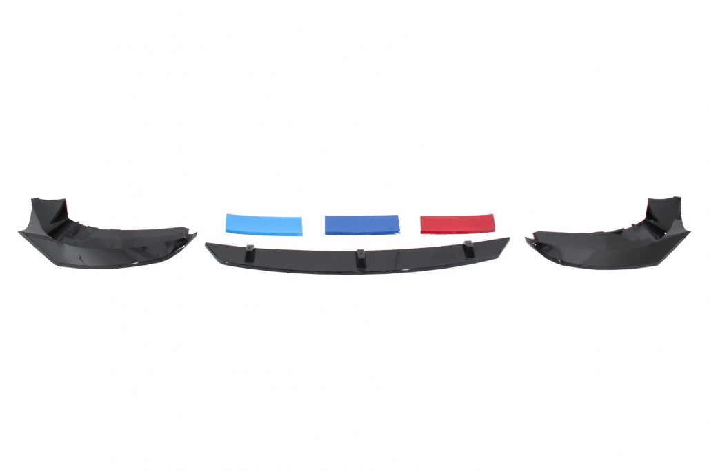 Voorspoiler passend voor BMW 5 Serie G30 G31 17-20 M Performance Look M Stripes