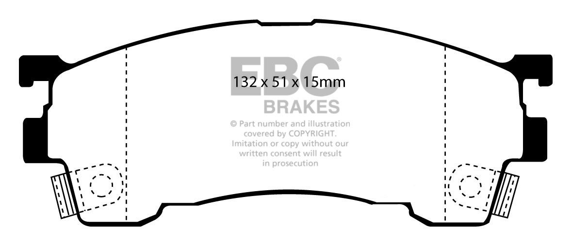 EBC Brakes FORD Probe 2.5 94-98 Remblokken voorzijde greenstuff
