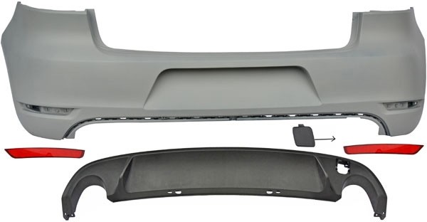 Achterbumper passend voor Volkswagen Golf 6 GTI Look