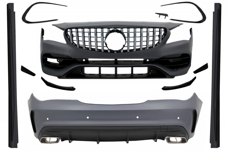 Bodykit passend voor Mercedes CLA C117 A45 AMG look incl. Sierstukken en Grill